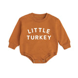 Little Turkey Thanksgiving Long Sleeve Romper