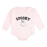 Spooky Patch Halloween Long Sleeve Romper