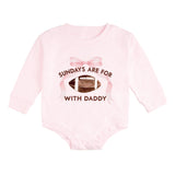Sundays Are For Football Long Sleeve Romper