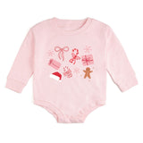 Christmas Fun Long Sleeve Romper - Ballet