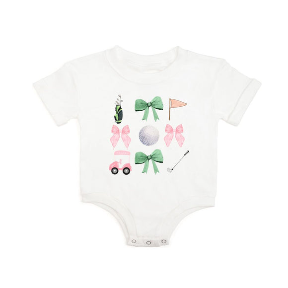 Coquette Golf Girl Short Sleeve Romper - White