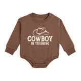 Cowboy In Training Western Long Sleeve Romper