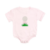 Golf Tee Bow Patch Short Sleeve Romper