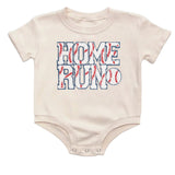 Home Run Patch Short Sleeve Romper - Natural