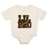 Lil Bro Camo Patch Short Sleeve Romper - Natural