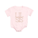 Lil Sis Pearl Patch Short Sleeve Romper - Ballet