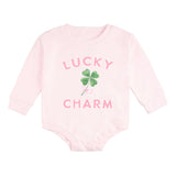 Lucky Charm St. Patrick's Day Long Sleeve Romper - Ballet
