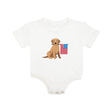 Patriotic Pup Patch Short Sleeve Romper