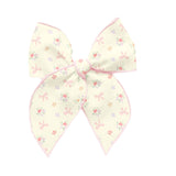 Lemon Floral Bow Clip