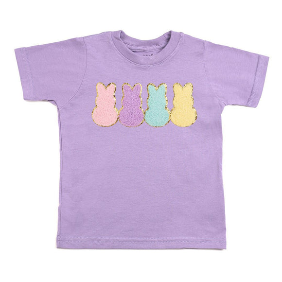 Easter Peeps Patch Short Sleeve T-Shirt - Lavender