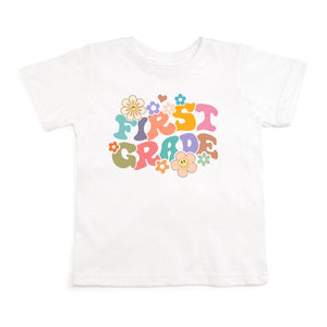 First Grade Retro Short Sleeve T-Shirt - White
