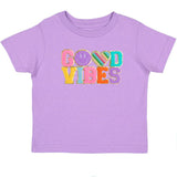 Good Vibes Patch Short Sleeve T-shirt - Lavender