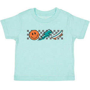 Happy Skater Dude Short Sleeve T-Shirt - Aqua