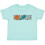 Happy Skater Dude Short Sleeve T-Shirt - Aqua