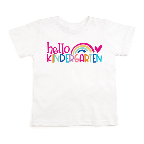 Hello Kindergarten Short Sleeve T-Shirt - White