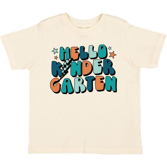 Hello Kindergarten Short Sleeve T-Shirt - Natural