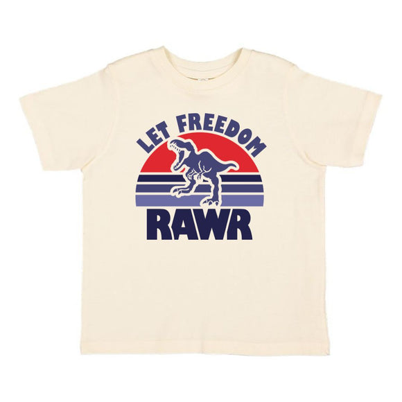 Let Freedom Rawr Short Sleeve T-Shirt - Natural