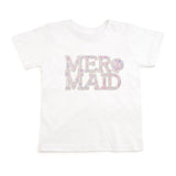 Mermaid Pearl Patch Short Sleeve T-Shirt - White