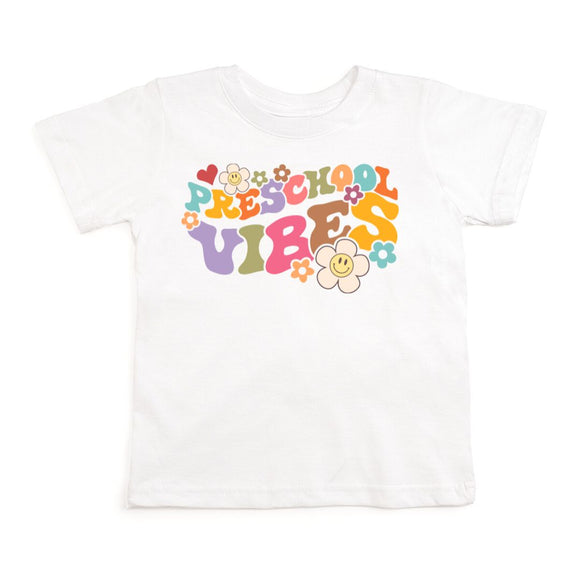 Preschool Retro Short Sleeve T-Shirt - White