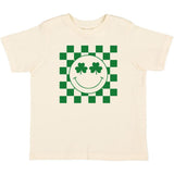 Shamrock Smiley St. Patrick's Day Short Sleeve T-Shirt - Natural