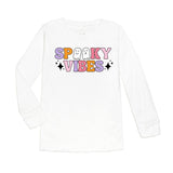 Spooky Vibes Halloween Long Sleeve Shirt - White