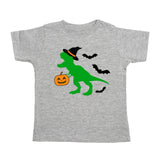 Trick Rawr Treat Halloween Short Sleeve T-Shirt - Gray