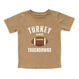 Turkey and Touchdowns Thanksgiving Short Sleeve T-Shirt