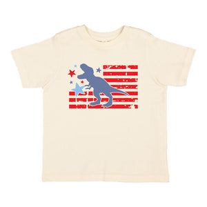 All American Dino Short Sleeve T-Shirt - Natural