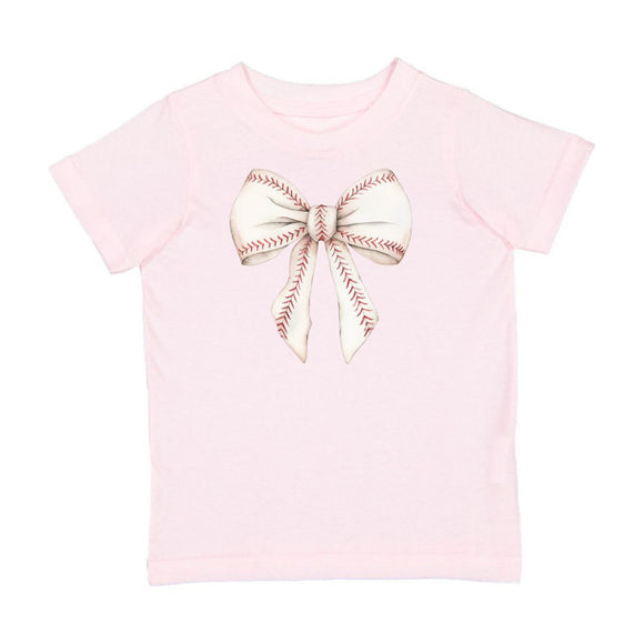 Baseball Bow Short Sleeve T-Shirt - Ballet