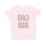 Big Sis Embroidered Patch Short Sleeve T-Shirt - Ballet