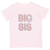 Big Sis Embroidered Patch Short Sleeve T-Shirt - Ballet