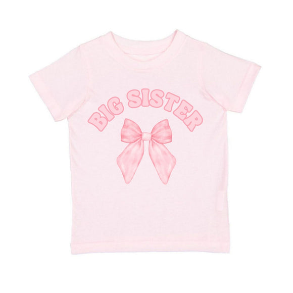 Big Sister Bow Short Sleeve T-Shirt - Ballet