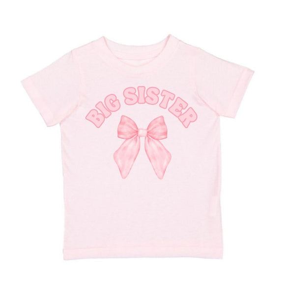 Big Sister Bow Short Sleeve T-Shirt - Ballet