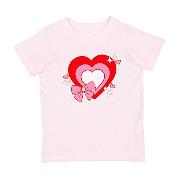 Bow Love Valentine's Day Short Sleeve T-Shirt - Ballet