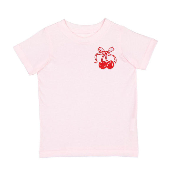 Cherry Patch Short Sleeve T-Shirt - Ballet