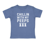 Chillin With My Peeps Easter Short Sleeve T-Shirt - Indigo