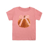 Coquette Pumpkin Sequin Patch Short Sleeve T-Shirt