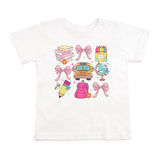 Coquette School Doodle Short Sleeve T-Shirt - White