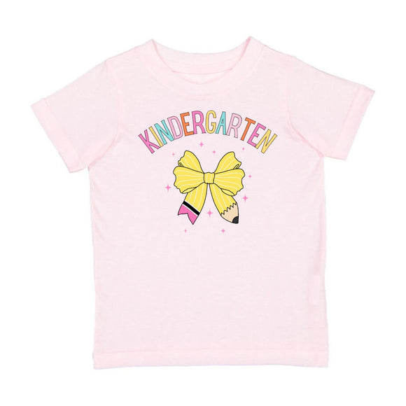 Kindergarten Pencil Bow Short Sleeve T-Shirt - Ballet