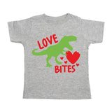 Love Bites Valentine's Day Short Sleeve T-Shirt - Gray