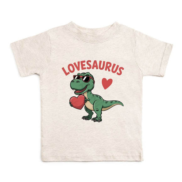 Lovesaurus Valentine's Day Short Sleeve T-Shirt - Natural Heather