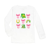 Lucky Coquette St. Patrick's Day Long Sleeve Shirt - White