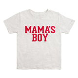 Mama's Boy Varsity Patch Valentine's Day Short Sleeve T-Shirt - Ash