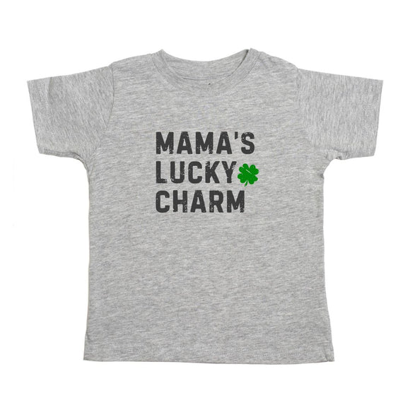Mama's Lucky Charm St. Patrick's Day Short Sleeve T-Shirt - Gray