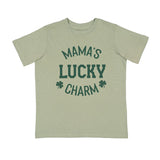 Mama's Lucky Charm St. Patrick's Day Short Sleeve T-Shirt - Sage