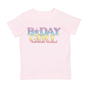 Pastel Rainbow BDay Girl Patch Short Sleeve T-Shirt - Ballet