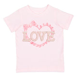 Pearl Love Patch Valentine's Day Short Sleeve T-Shirt - Ballet