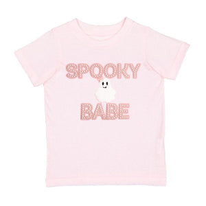 Spooky Babe Patch Halloween Short Sleeve T-Shirt - Ballet