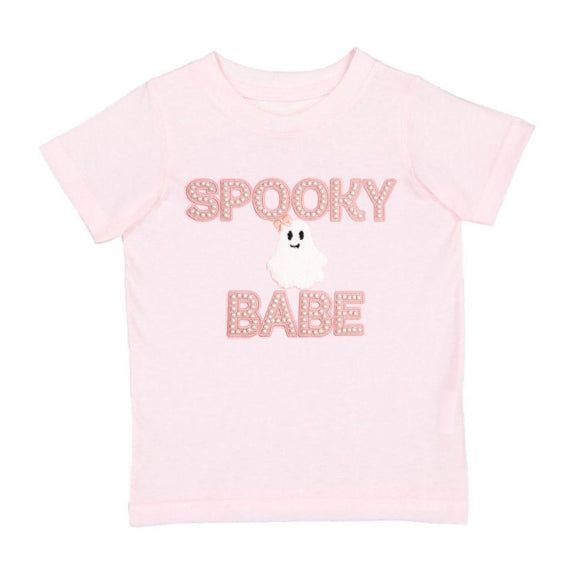 Spooky Babe Patch Halloween Short Sleeve T-Shirt - Ballet