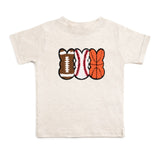 Sports Peeps Patch Easter Short Sleeve T-Shirt - Natural Heather